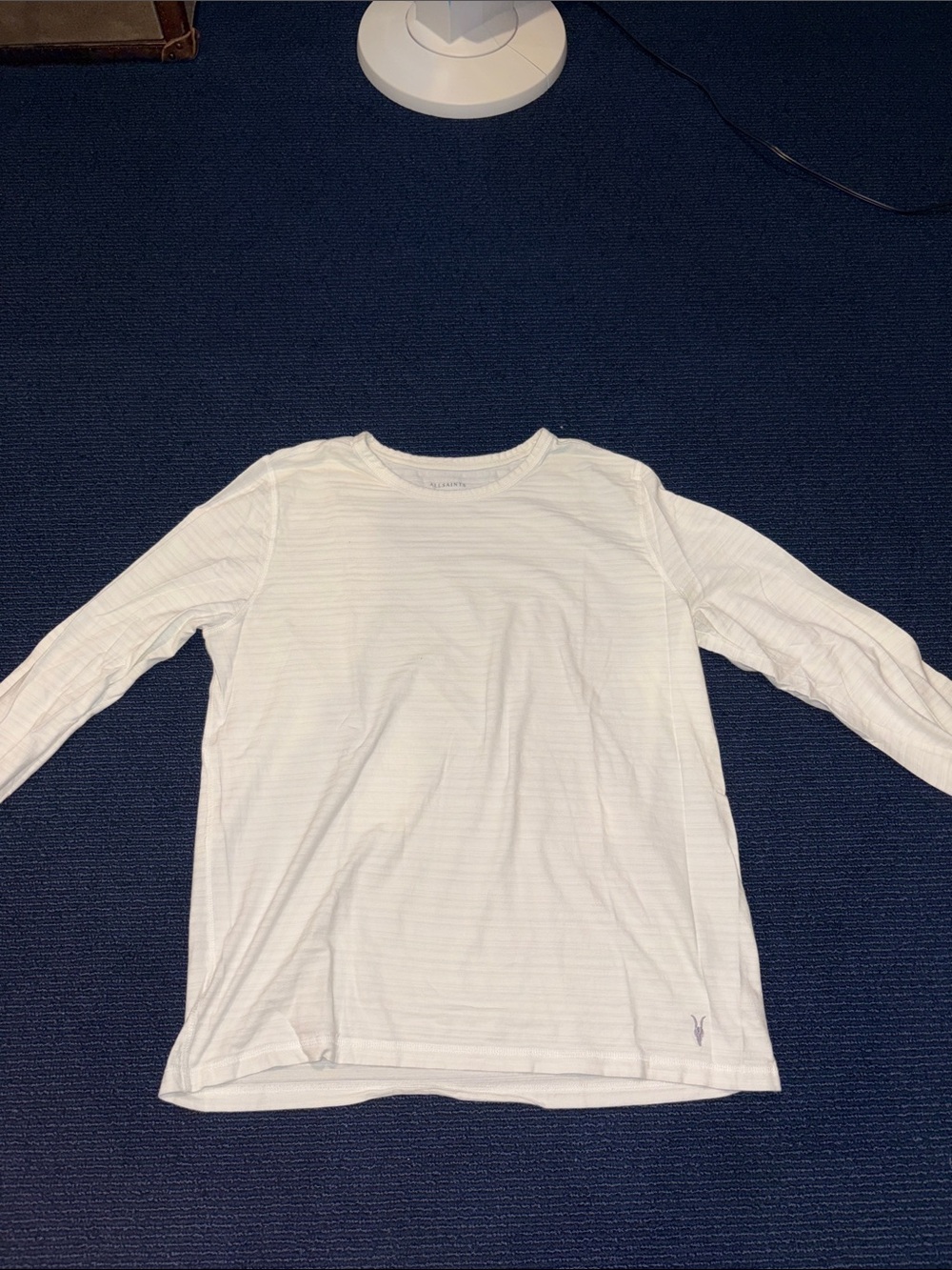 AllSaints White Long-Sleeve Crewneck Tee